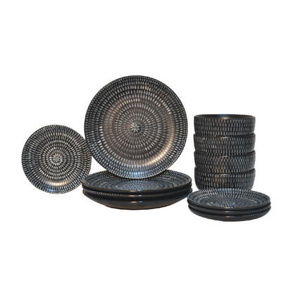 Artisan Furniture Kitchen Accessories - Marrisa Kitchen Set, Black & White