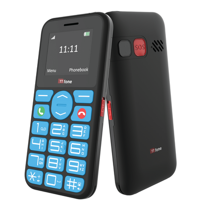 TTfone TT190 Big Button Basic Senior Unlocked Emergency Mobile Phone - Simple Cheapest Phone with USB Cable and O2 Sim Card