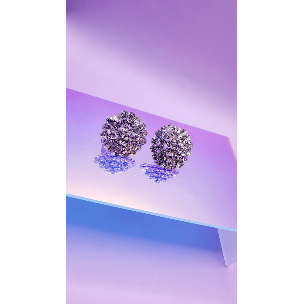 Bliss Crystal Non Pierced Clip On Earrings