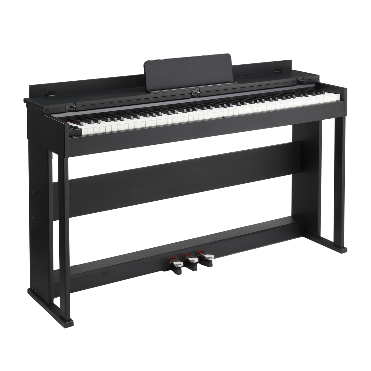 GDP-205S01 88 Keys Home Digital Piano Full Weighted Action Flip Type Keyboards with Furniture Stand, Power Adapter, Triple Pedals, Headphone，for All Experience Levels Black