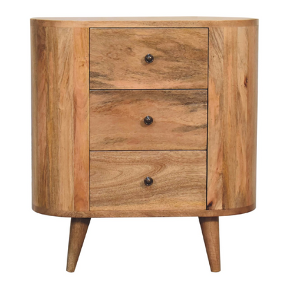 Artisan Furniture Solid Mango Wood Mini Oak-ish Cabinet