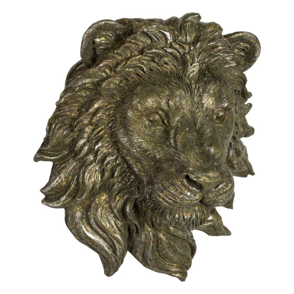 Artisan Furniture Wall Decor - Smaller Wall Mounted Lion Head, Bronze Finish