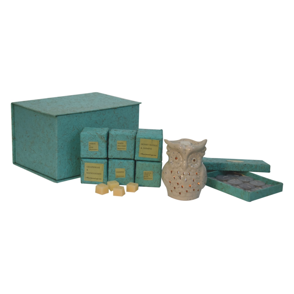 Artisan Furniture Owl Wax Melter Set (Fruit), Light Brown