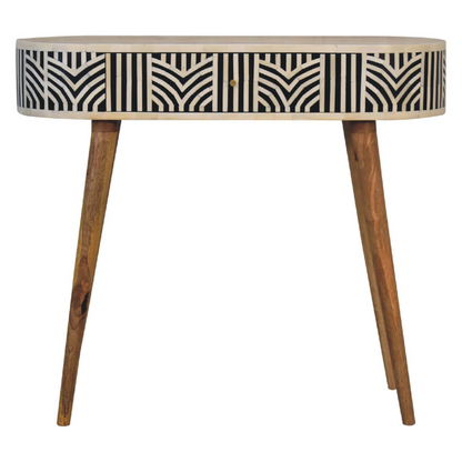 Artisan Furniture Solid Wood Edessa Bone Inlay Console Table