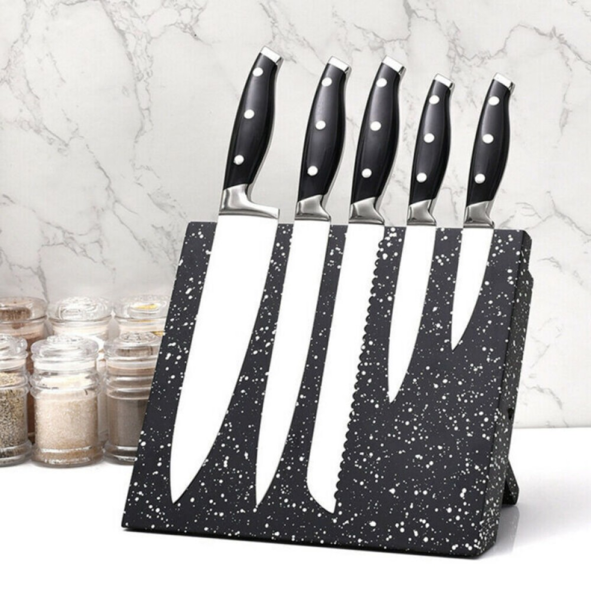 Magnetic Knife Holder Knife Block Rack Kitchen Organisation Cutlery Set Storage