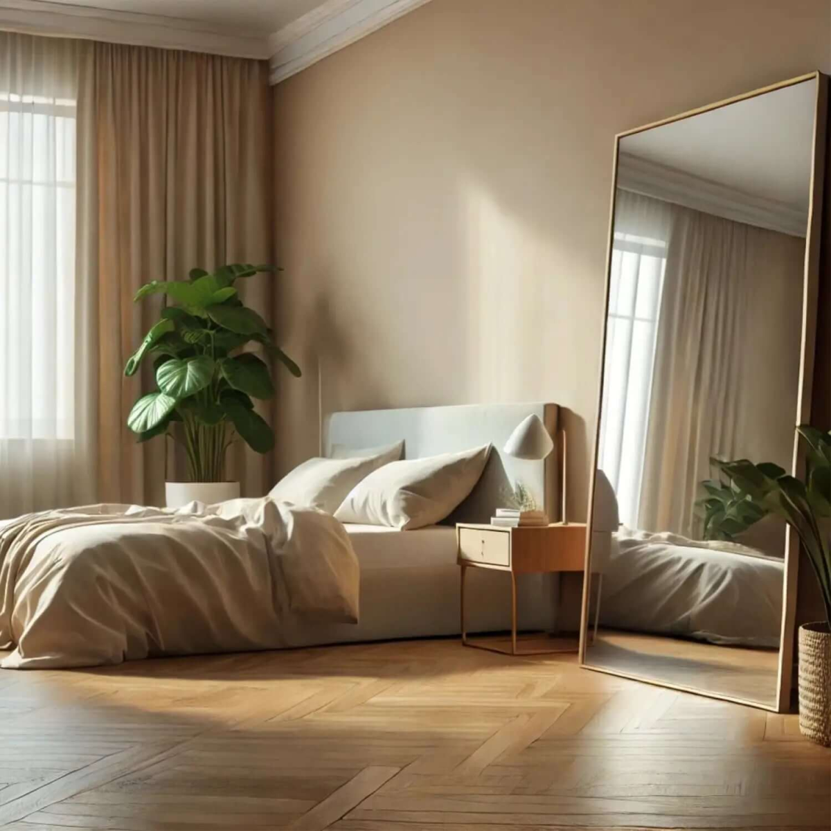 Takara- Full Length Leaner Gold Metal Rectangle Mirror - 180cm x 105cm