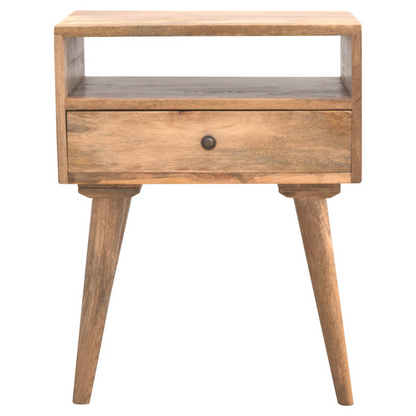 Artisan Furniture Solid Wood Modern Bedside with Open Slot