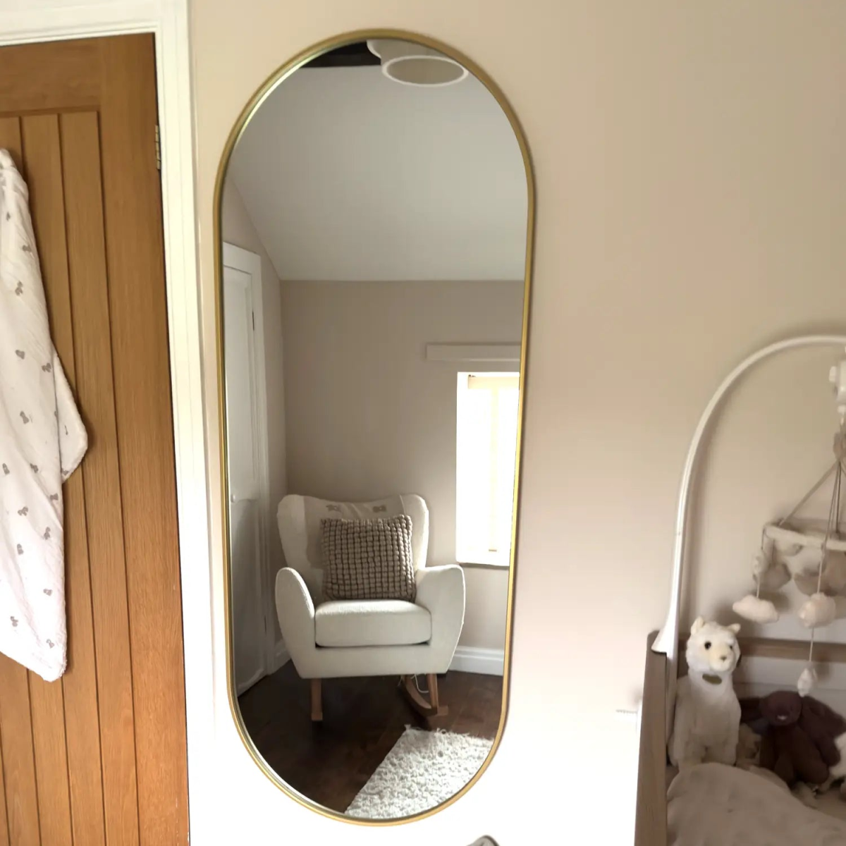 Emi - Full Length Gold Metal Runway Oval Mirror - 150cm x 60cm