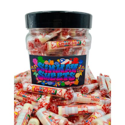 Simway Sweets Jar 555g - Smarties Candy Rolls - Individually Wrapped American Sweets - Approximately 64 Pieces