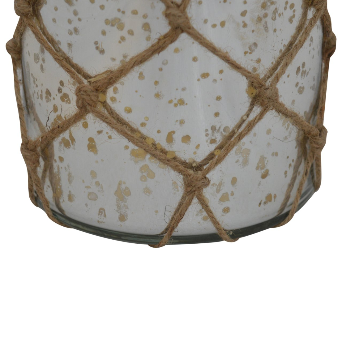 Artisan Furniture Home Decor Accessories - Glass Jar Lantern with Rope