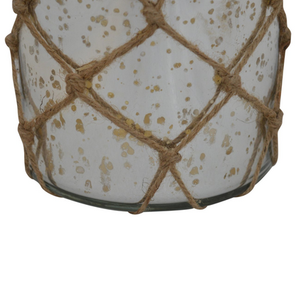 Artisan Furniture Home Decor Accessories - Glass Jar Lantern with Rope