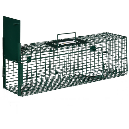Outsunny Single Door Rat Trap for Small Animals, Dark Green