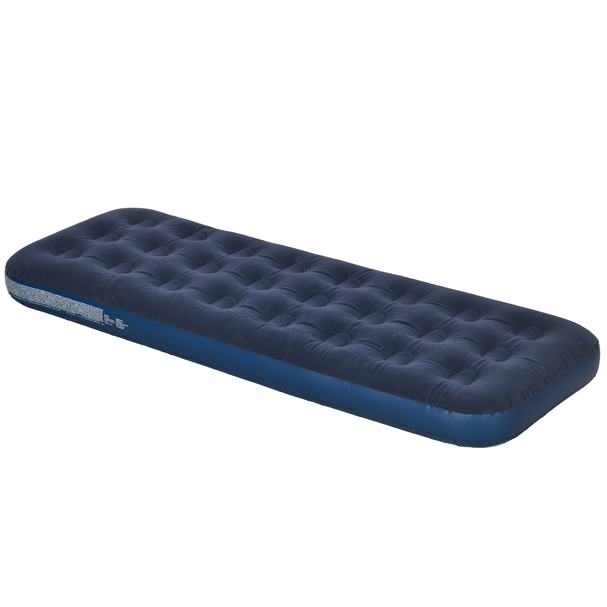 Outsunny Single Air Mattress, Portable Air Bed with Flocked Surface, Blue