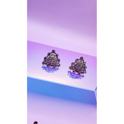 Halo Crystal Non Pierced Clip On Earrings