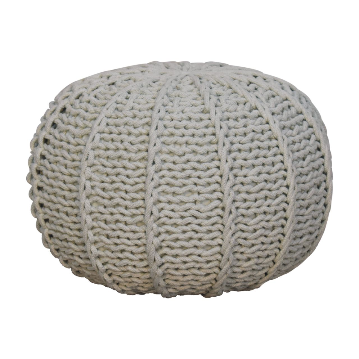 Artisan Furniture Grey Cable Pouffe