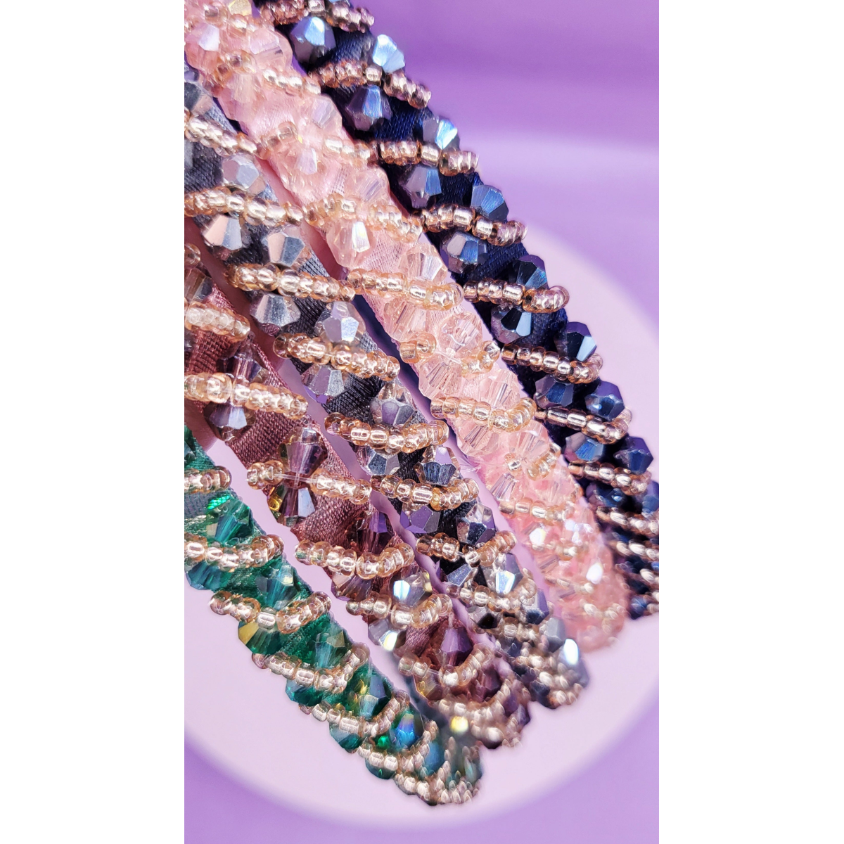 Crystal Gold Beaded Hair band