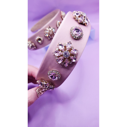 Blush Flower Crystal Hair band