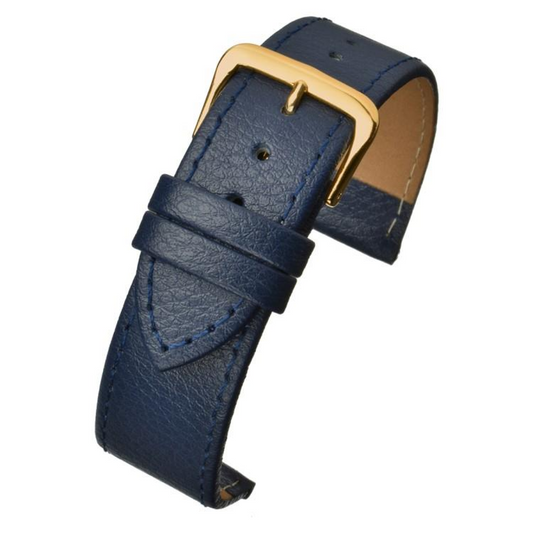 Blue Buffalo Grain Leather Watch Strap 14mm