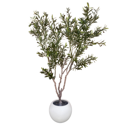 200cm XXL Artificial Olive Tree with Decorative Planter