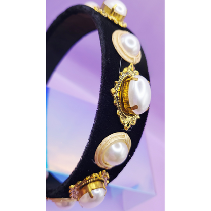 Divine Gold Pearl Hair band