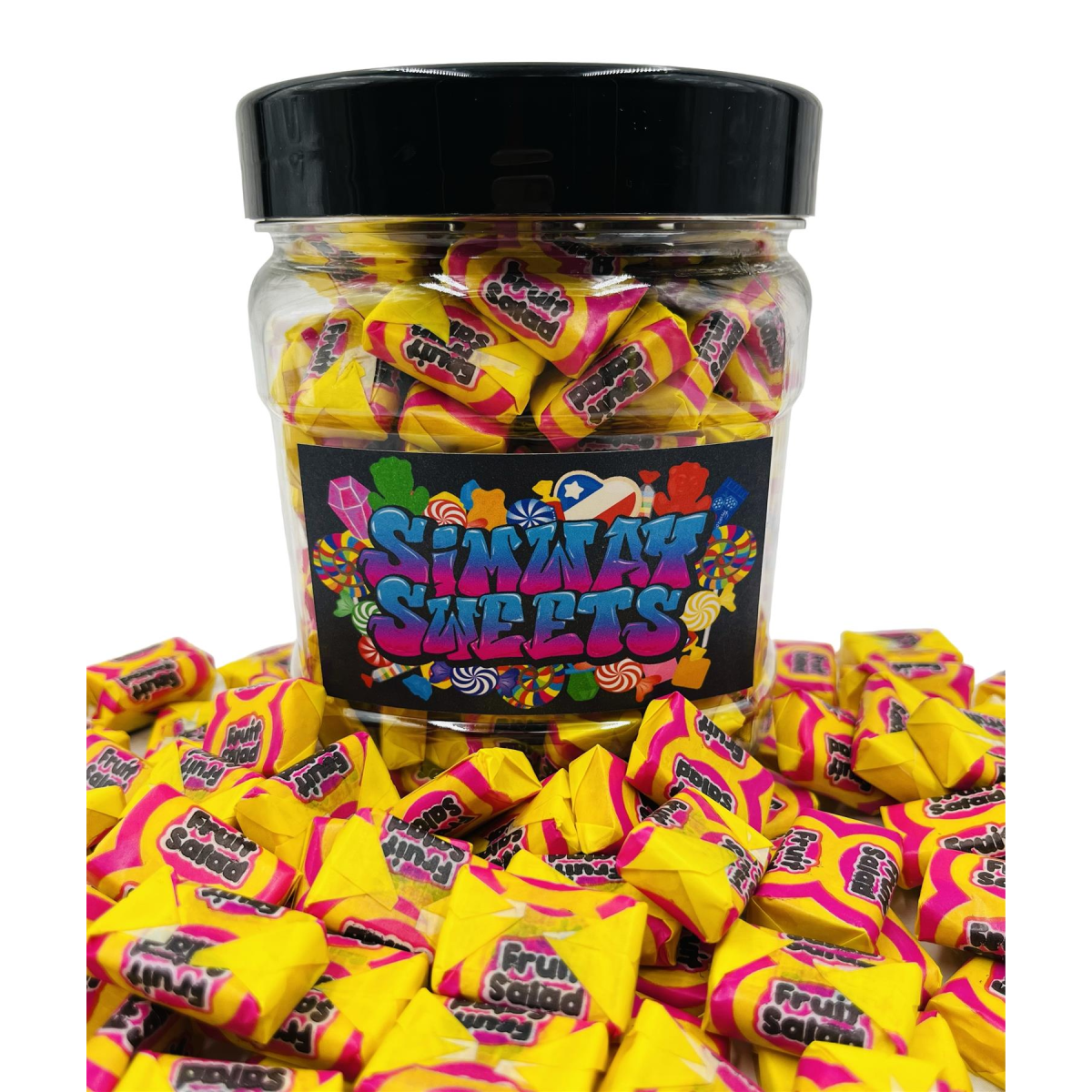Simway Sweets Jar 785g - Fruit Salad Chews - Individually Wrapped - Approximately 150 Pieces