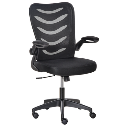 Mesh Office Chair Home Swivel Task Chair  Lumbar Support, Arm, Black Vinsetto
