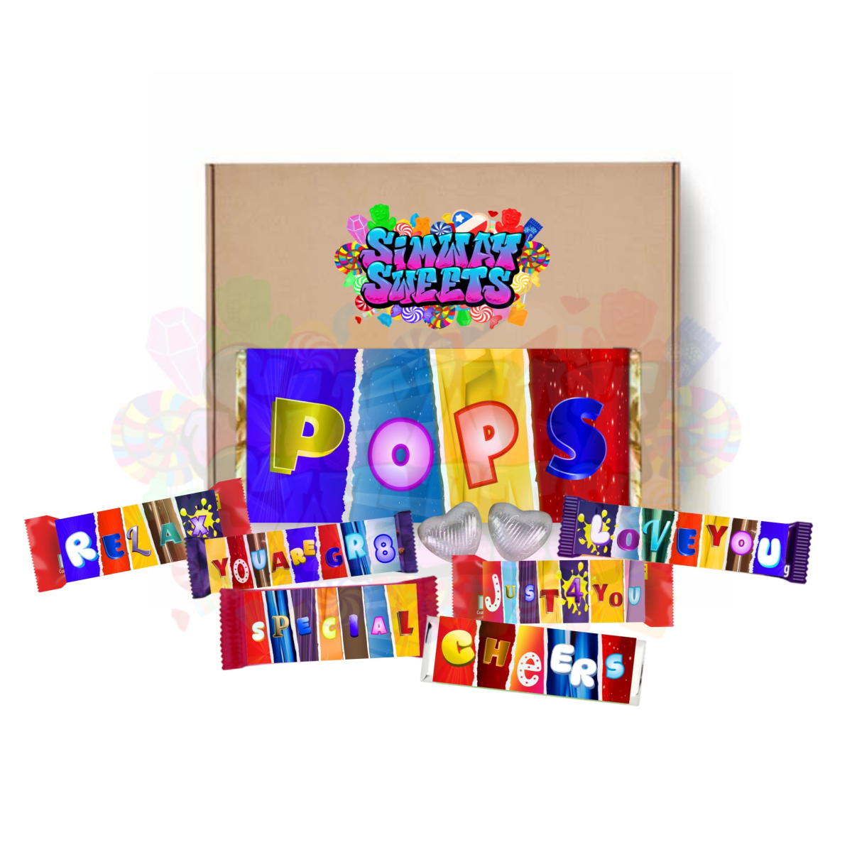 Fun Fathers Day Novelty Chocolate Wrapper Gift Box - Pops