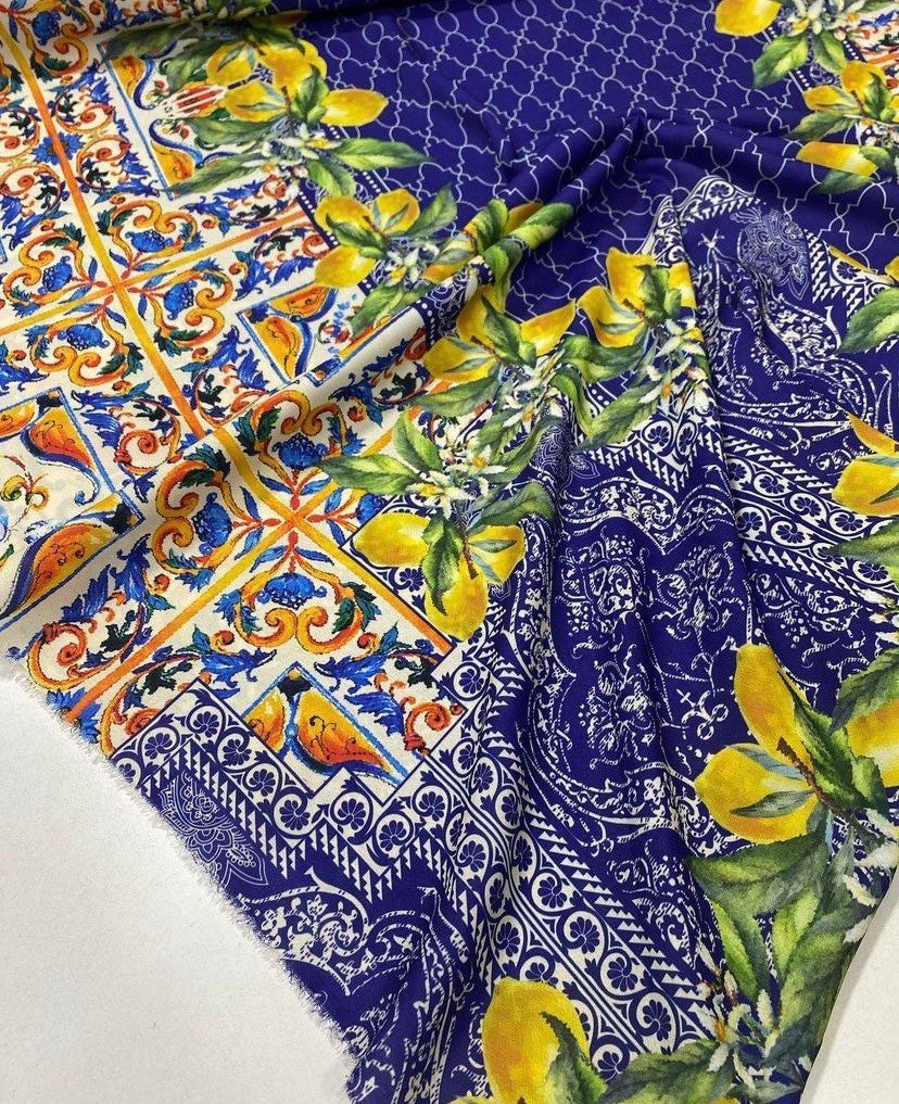 Majolica Lemon Pattern Fabric