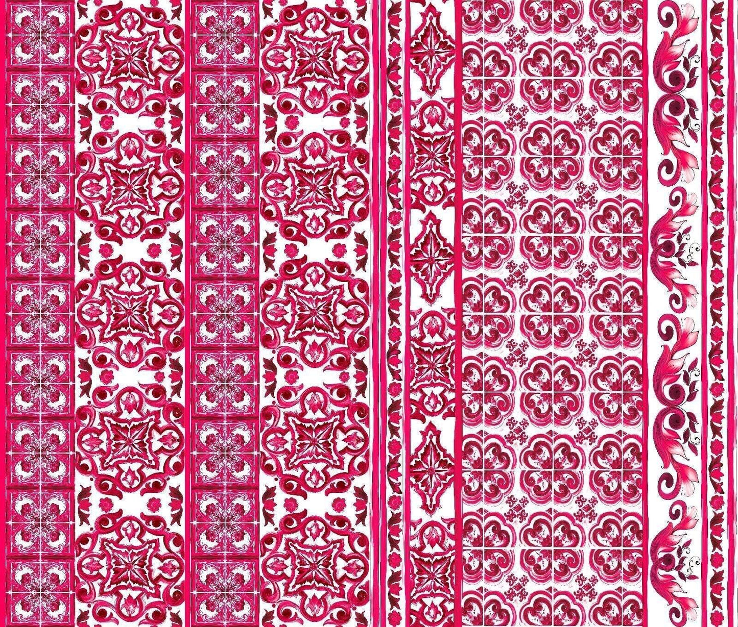 Majolica Pattern Fabric – Fabric by Metre, Multiple Options for Sewing & Dressmaking