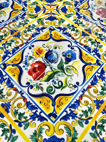 Majolica Pattern Sequin Fabric