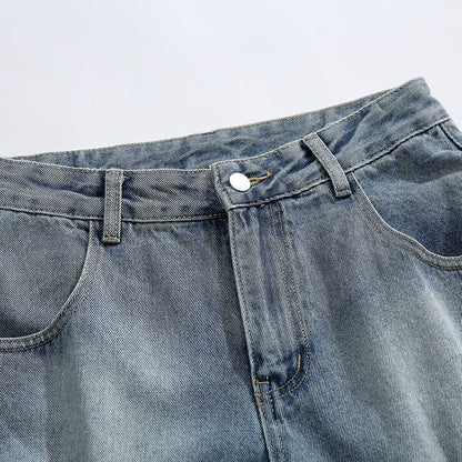 Men’s Denim Shorts - Multi-Pocket Ripped