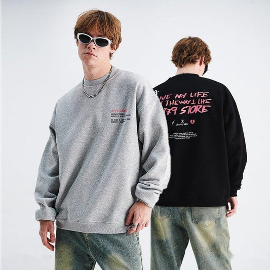 Men's Loose Fit High Street Letter Sweater – Trendy Pullover