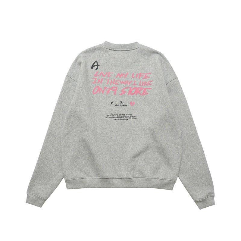 Men's Loose Fit High Street Letter Sweater – Trendy Pullover