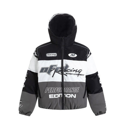 Men’s Winter Jacket - Retro Hooded Black