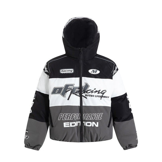 Men’s Winter Jacket - Retro Hooded Black