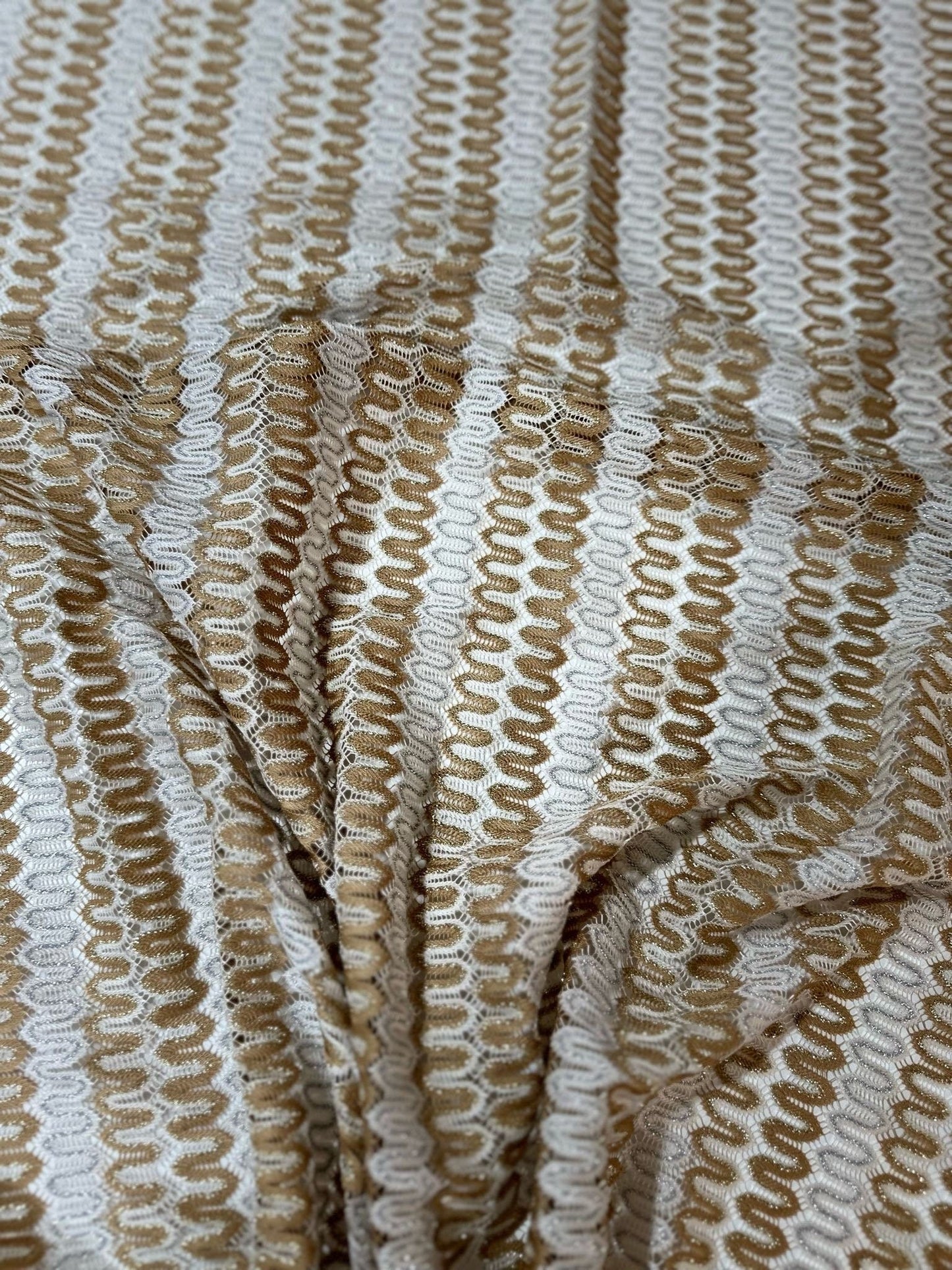Shimmer Zigzag Knit Jersey Fabric