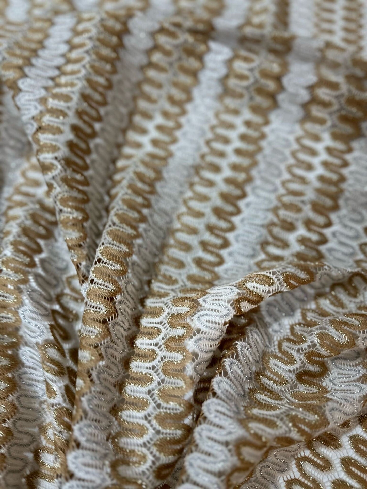 Shimmer Zigzag Knit Jersey Fabric