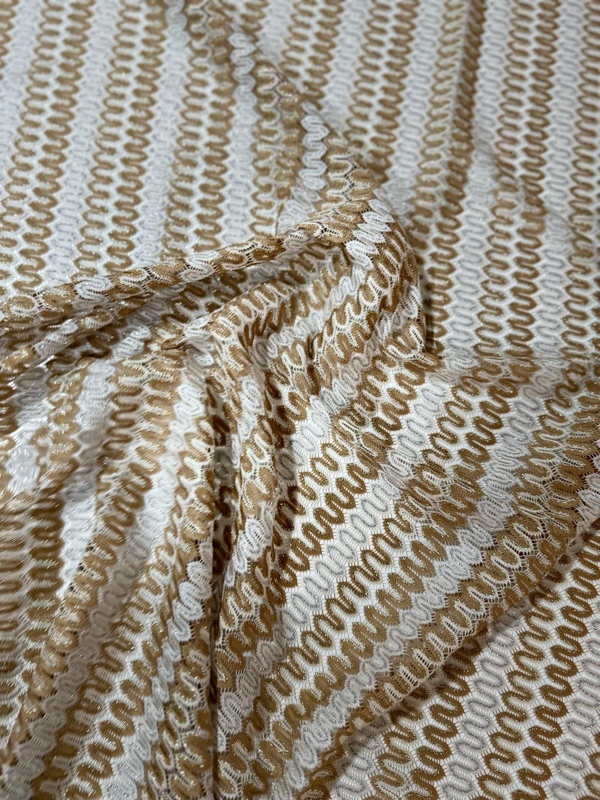 Shimmer Zigzag Knit Jersey Fabric