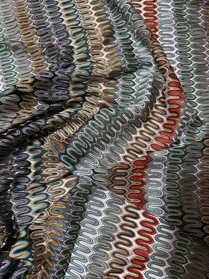 Mesh Zigzag Knit Jersey Fabric