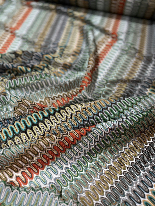 Mesh Zigzag Knit Jersey Fabric