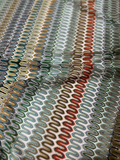Mesh Zigzag Knit Jersey Fabric