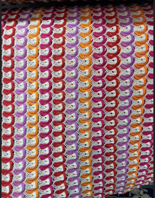 Luxury Zigzag Knit Jersey Mesh Fabric for Elegant Apparel Design