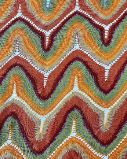 Zigzag Knit Jersey Mesh Fabric