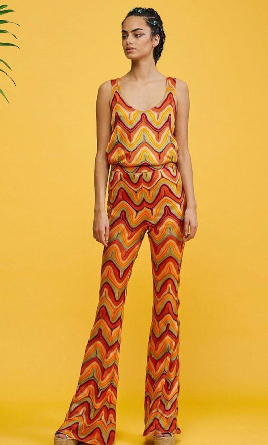 Zigzag Knit Jersey Mesh Fabric