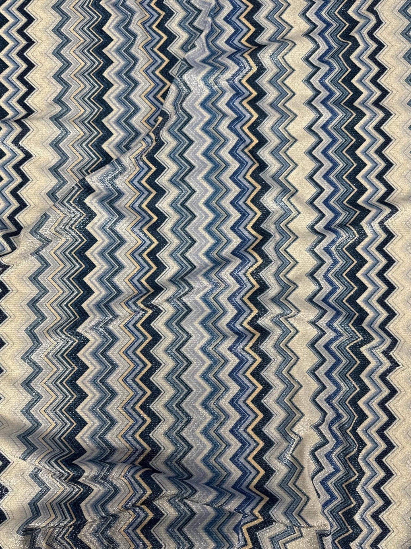 Stretch Lurex Fabric with Zigzag Pattern