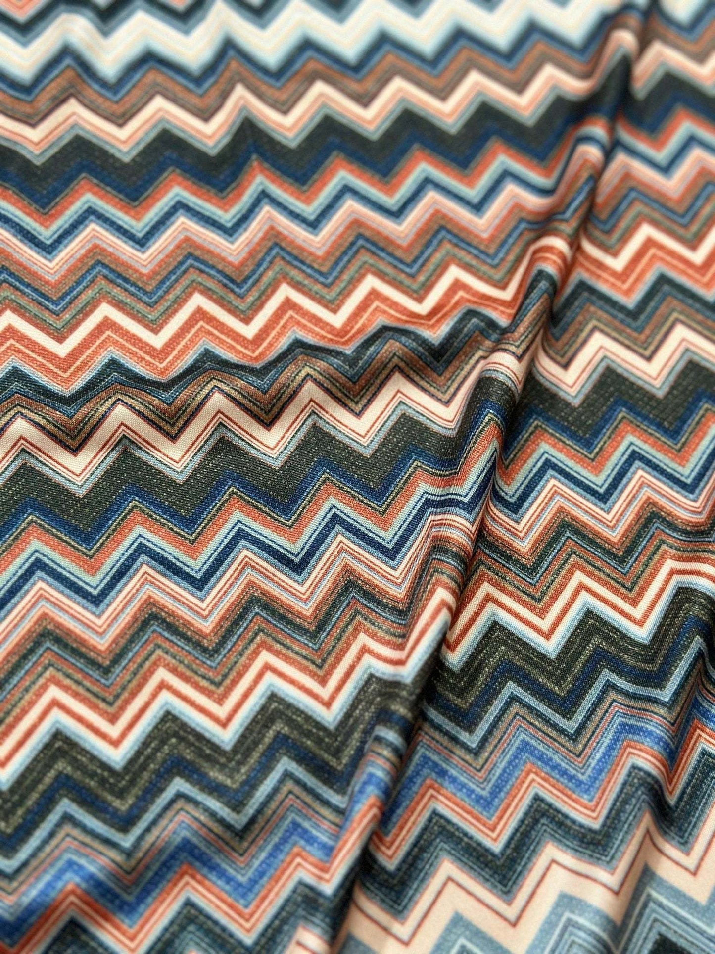 Zigzag Patterned Fabric – Custom Printed Fabric, Choose Material by Metre