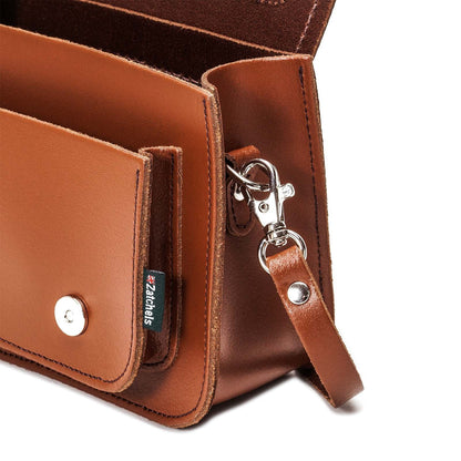 Handmade Leather Micro Satchel - Chestnut