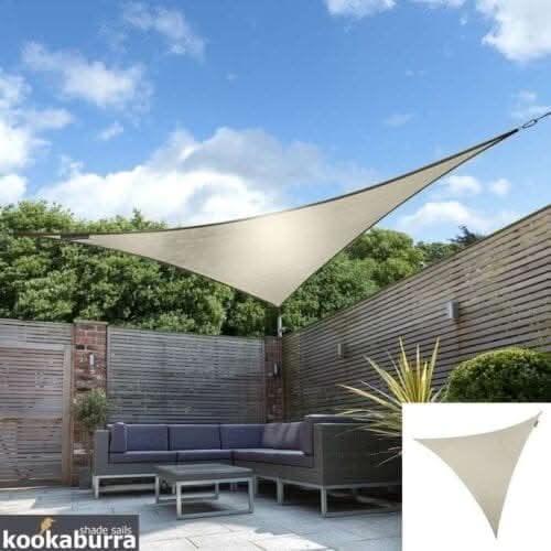 Premium Sun Shade Sail Garden Outdoor Canopy Cream