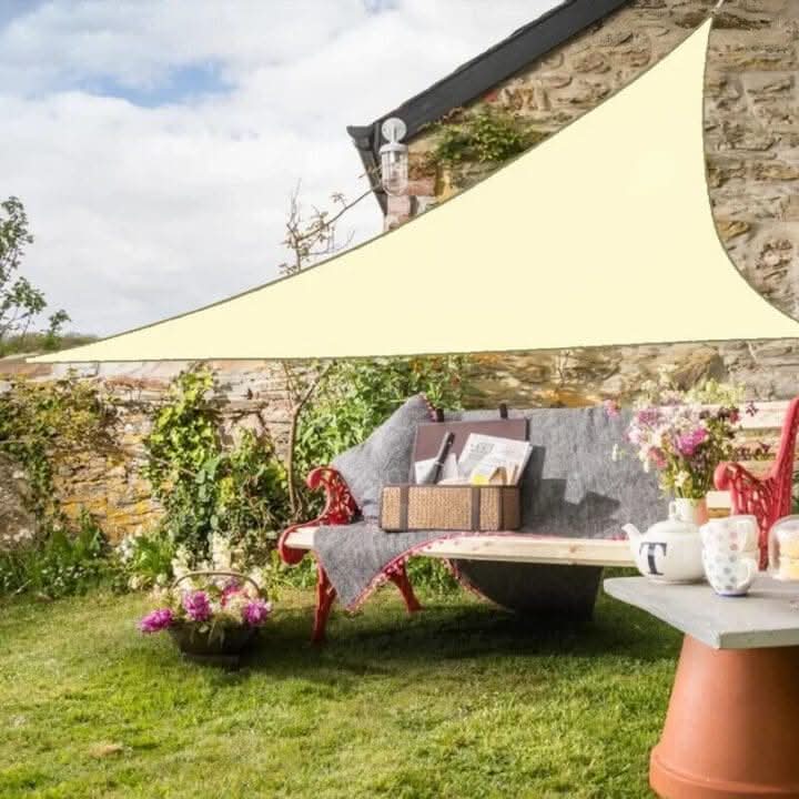 Premium Sun Shade Sail Garden Outdoor Canopy Cream