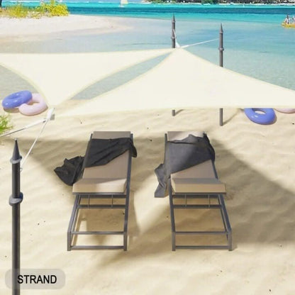 Premium Sun Shade Sail Garden Outdoor Canopy Cream